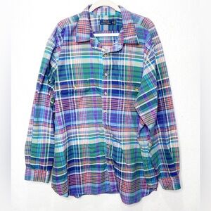 Polo Ralph Lauren Men's 100% Cotton Multicolor Plaid Button Down Long Sleeve 3XB